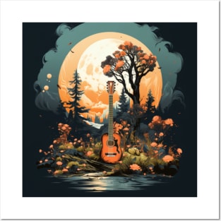 nature guitar Posters and Art